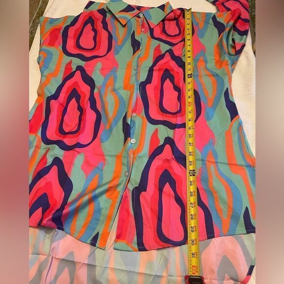 Multi color Shirt Dress - Picture 8 of 8